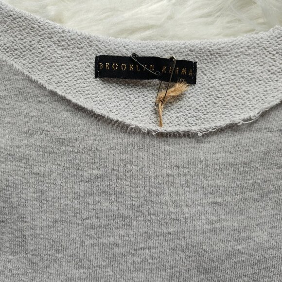 Brooklyn Karma 3D Floral Sliced Sweatshirt, SIZE Medium - Picture 5 of 6